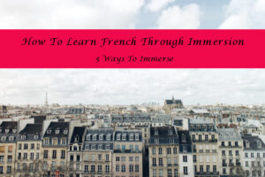 how to learn french through immersion 5 ways to immerse